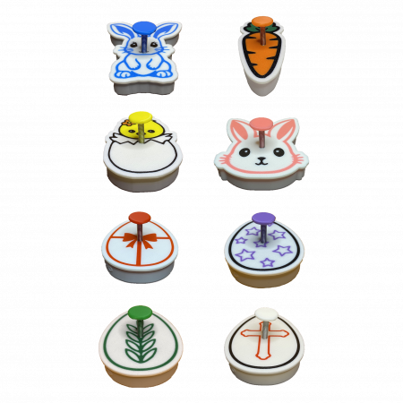 Set 8 Forme Prajituri - CookieStamps - Sarbatoarea Paste Complet - Cookie Cutters Decorative pentru Aluat, Ștampile Biscuiți Artizanali - forme ideale pentru copii [6]
