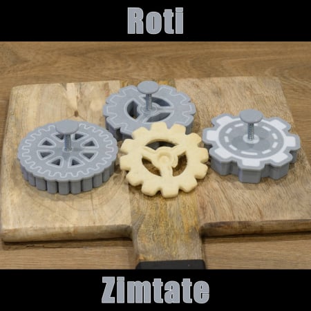 Seturi de Stampile - Set 3 CookieStamps - Roti Zimtate - Cookie Cutters Decorative pentru Aluat, Ștampile Biscuiți Artizanali - forme ideale pentru copii