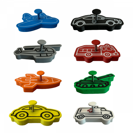 Set 8 Forme Prajituri - CookieStamps - Transporturi - Cookie Cutters Decorative pentru Aluat, Ștampile Biscuiți Artizanali - forme ideale pentru copii [7]