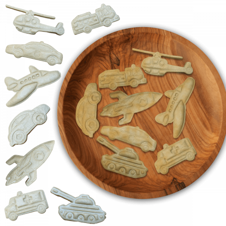 Set 8 Forme Prajituri - CookieStamps - Transporturi - Cookie Cutters Decorative pentru Aluat, Ștampile Biscuiți Artizanali - forme ideale pentru copii [5]