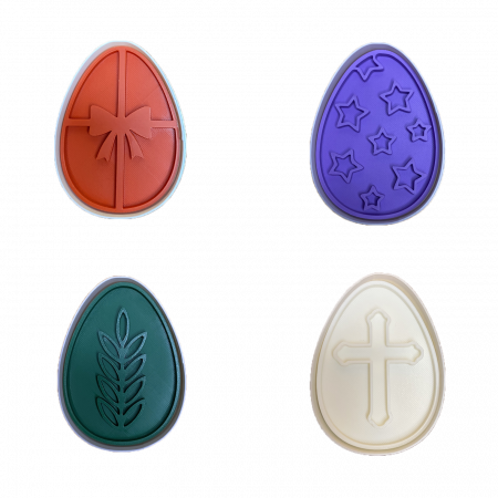 Set 4 Forme Prajituri - CookieStamps - Oua de Paste - Cookie Cutters Decorative pentru Aluat, Ștampile Biscuiți Artizanali - forme ideale pentru copii [6]
