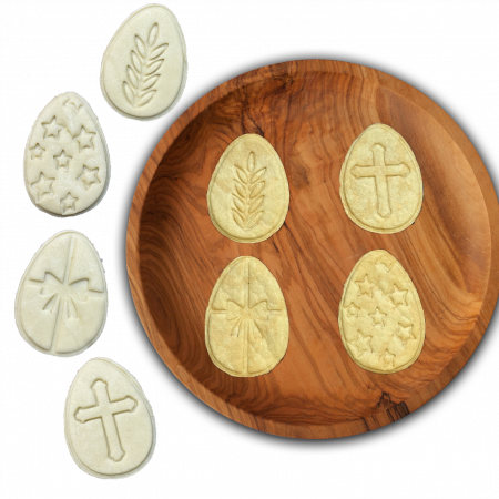 Set 4 Forme Prajituri - CookieStamps - Oua de Paste - Cookie Cutters Decorative pentru Aluat, Ștampile Biscuiți Artizanali - forme ideale pentru copii [5]