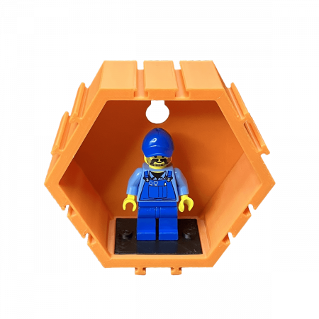 Decorațiuni Personalizate - Suport Perete Modular Hexagonal pentru figurine LEGO, 1 camera