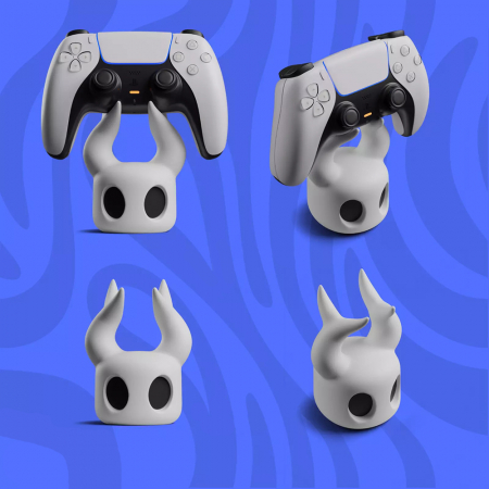 Suport Controller Hollow Knight - Stand Gaming PS5/PS4/Xbox | Design 3D Minimalist | Cadou pentru Gameri Pasionați (Printat 3D, Compatibil DualShock) [1]