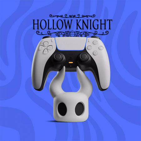 Decorațiuni Personalizate - Suport Controller Hollow Knight - Stand Gaming PS5/PS4/Xbox | Design 3D Minimalist | Cadou pentru Gameri Pasionați (Printat 3D, Compatibil DualShock)