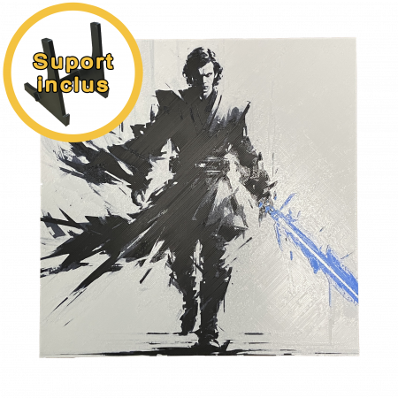 Tablou 3D Anakin Skywalker HueForge - Decor Star Wars | Imprimare 3D Artistică | Cadou pentru Colectionari (20x20 cm) [3]
