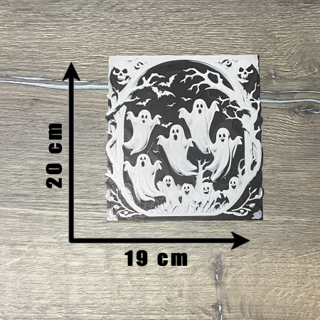 Tablou 3D Fantome Halloween HueForge - Decor Tematic Spooky | Imprimare 3D | (20x20 cm) [2]