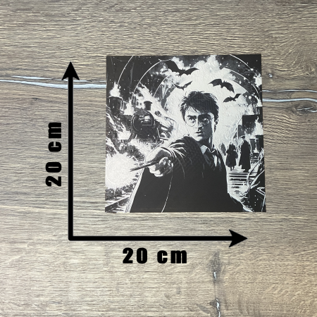 Tablou 3D Harry Potter HueForge - Decor Magic Hogwarts | Imprimare 3D cu Vibe Fantasy | Cadou pentru Poterheads (20x20 cm) [2]
