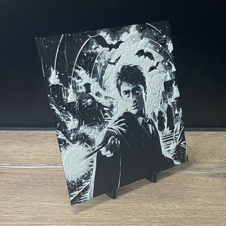 Tablou 3D Harry Potter HueForge - Decor Magic Hogwarts | Imprimare 3D cu Vibe Fantasy | Cadou pentru Poterheads (20x20 cm) [1]