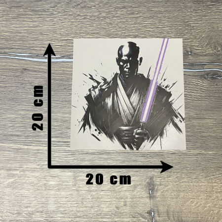 Tablou 3D Mace Windu HueForge - Decor Jedi Purple Lightsaber | Imprimare 3D Premium | Cadou Fanilor Star Wars (20x20 cm) [2]