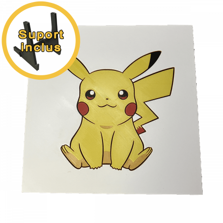 Tablou 3D Pikachu HueForge - Decor Pokémon pentru Camera Copiilor | Imprimare 3D Calitativă | Cadou Fanilor Pokémon (20x20 cm) [3]