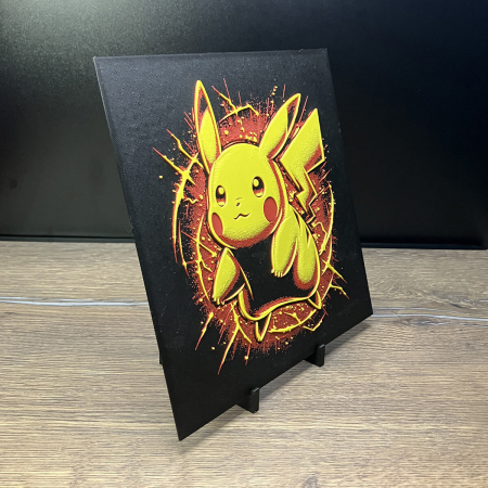 Tablou 3D Pikachu Electric HueForge - Decor Pokémon | Imprimare 3D din România | Cadou pentru Colectionari (20x20 cm) [1]
