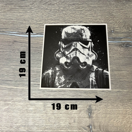 Tablou 3D StormTrooper HueForge - Decor Star Wars | Portret Imprimat 3D | Cadou pentru Fani Sci-Fi (19x19 cm) [2]