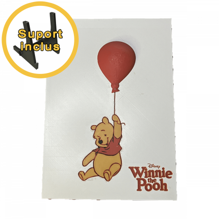 Tablou 3D Winnie-the-Pooh HueForge - Decor Disney pentru Copii | Imprimare 3D Culorită | Cadou pentru Copii (22x16 cm) [3]