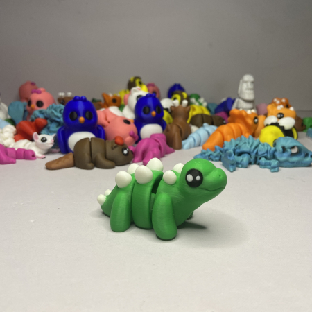 Zigluți Grasuni Individuali - Jucării printate 3D articulate pentru Copii 3+ Ani | Figurine Flexibile și Zdrăngălitoare | Cadou Educativ (Material PLA Sigur) [0]