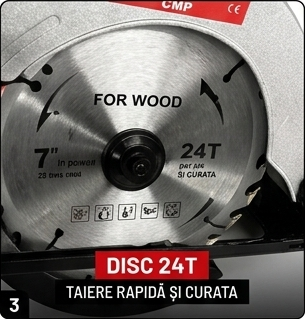 * CADOU IN CUTIE * Fierastrau Circular 3000W , disc 185/24T , taiere 45/90°, CAMPION CMP1833 [4]