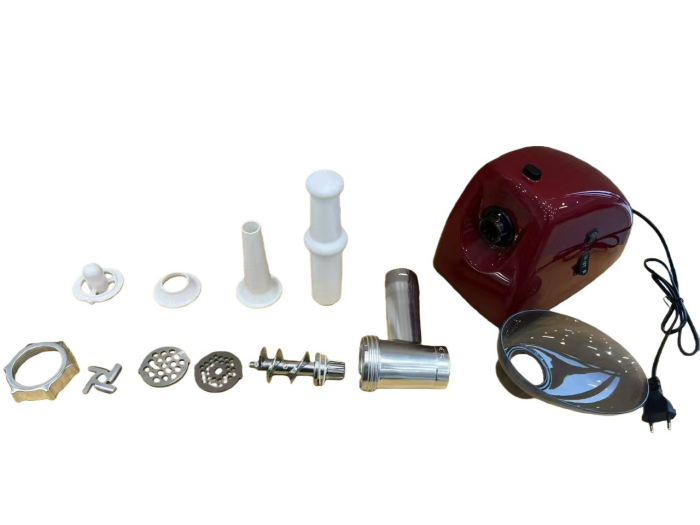 Masina tocat carne electrica 3500W MOTOYAMA JAPAN , 1.2kg/min, 2 site inox, functie reverse, rosie, PROFESSIONAL CMP1796 [2]