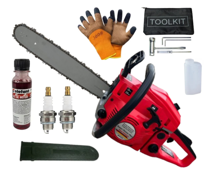*SUPER Pachet* 8.8cp Drujba benzina + 2 bujii + ulei amestec + accesorii + manusi protectie + pila , SuperPower Profesional [1]