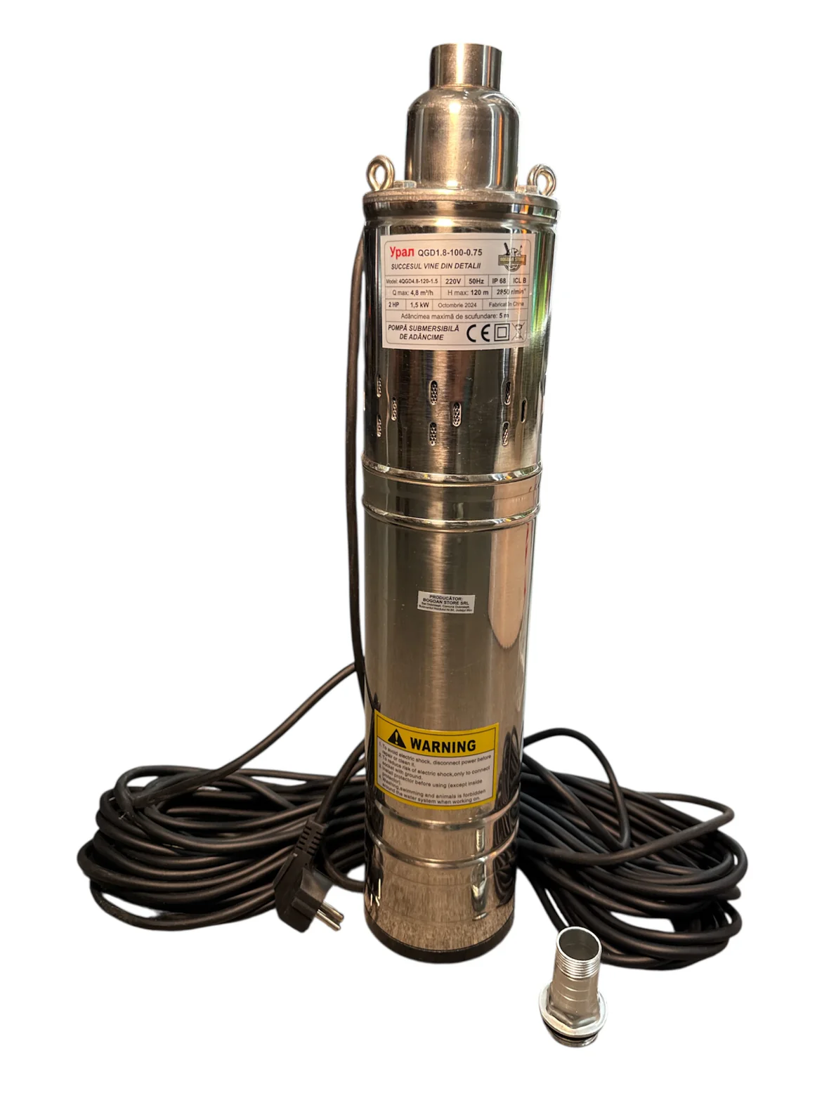 *BLACK-FRIDAY* 5000L/ORA 1500W YPAN RUSIA POMPA SUBMERSIBILA 160M REFULARE CABLU 20 METRI Professionala [2]