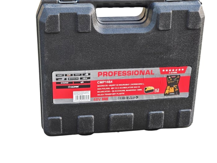 48V / 8 AH BORMASINA CAMPION CU 2 ACUMULATORI, INCARCATOR SI ACCESORII + CADOU IN CUTIE [5]