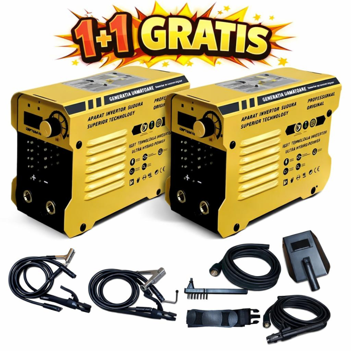 1+1 GRATIS Aparat de sudura tip Invertor MMA 518A, MMA afisaj digital, ventilat, URALMASH IGBT TEHNOLOGY CMP1694 CADOU 2X OCHELARI AUTOMATI DE SUDURA [2]