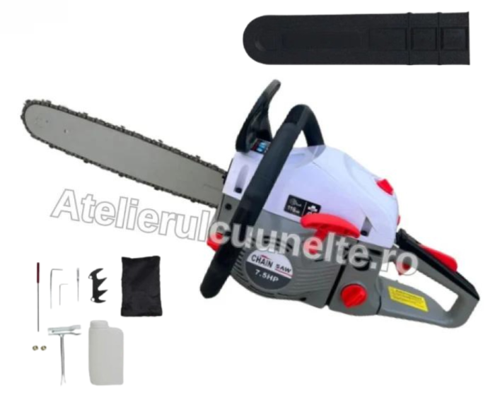 8.5 CP Drujba pe Benzina Motofierastrau Campion CMP1312 , 52 CMC, LAMA Campion 40 CM [1]