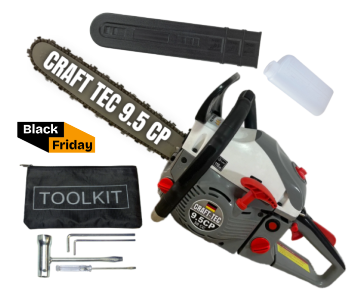 *BLACK-FRIDAY DRUJBE* 9.5 CP CRAFT TEC GERMAN QUALITY Drujba pe Benzina Motofierastrau LAMA si LANT 40 CM [1]