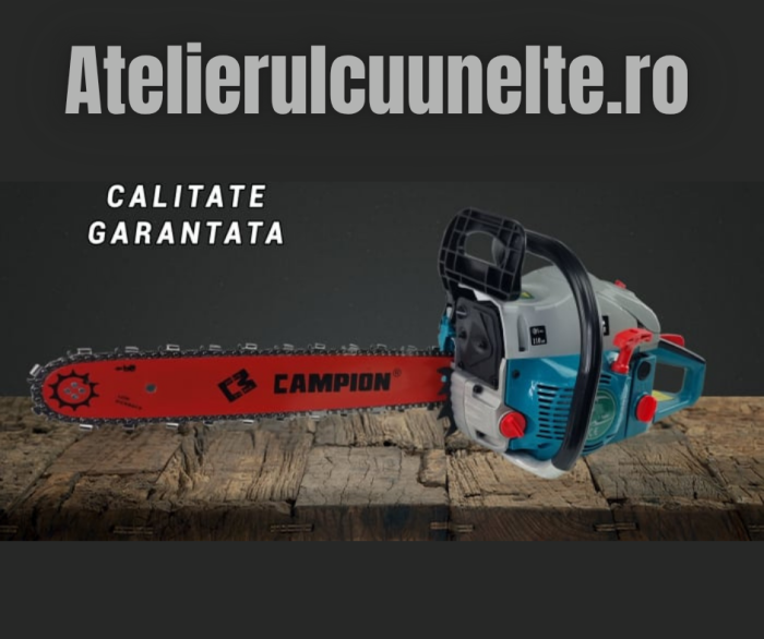 Pachet Motofierastrau pe benzina ( drujba ), Campion 6500, 7.5CP, 58cmc, 2 lame si 2 lanturi [2]