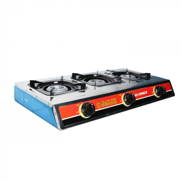 Aragaz 3 Ochiuri, Panou inox, Plita Gaz Butelie, Piezo-Electric Craft-Tec [2]