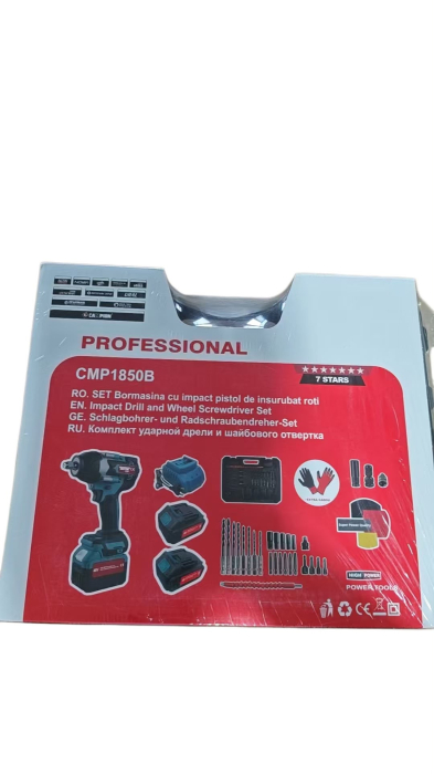 IMPACT MARE Bormasina Pistol cu impact 2 in 1 48V 10Ah , cu 2 acumulatori si accesorii CAMPION PROFESSIONAL Pentru Tiruri [4]