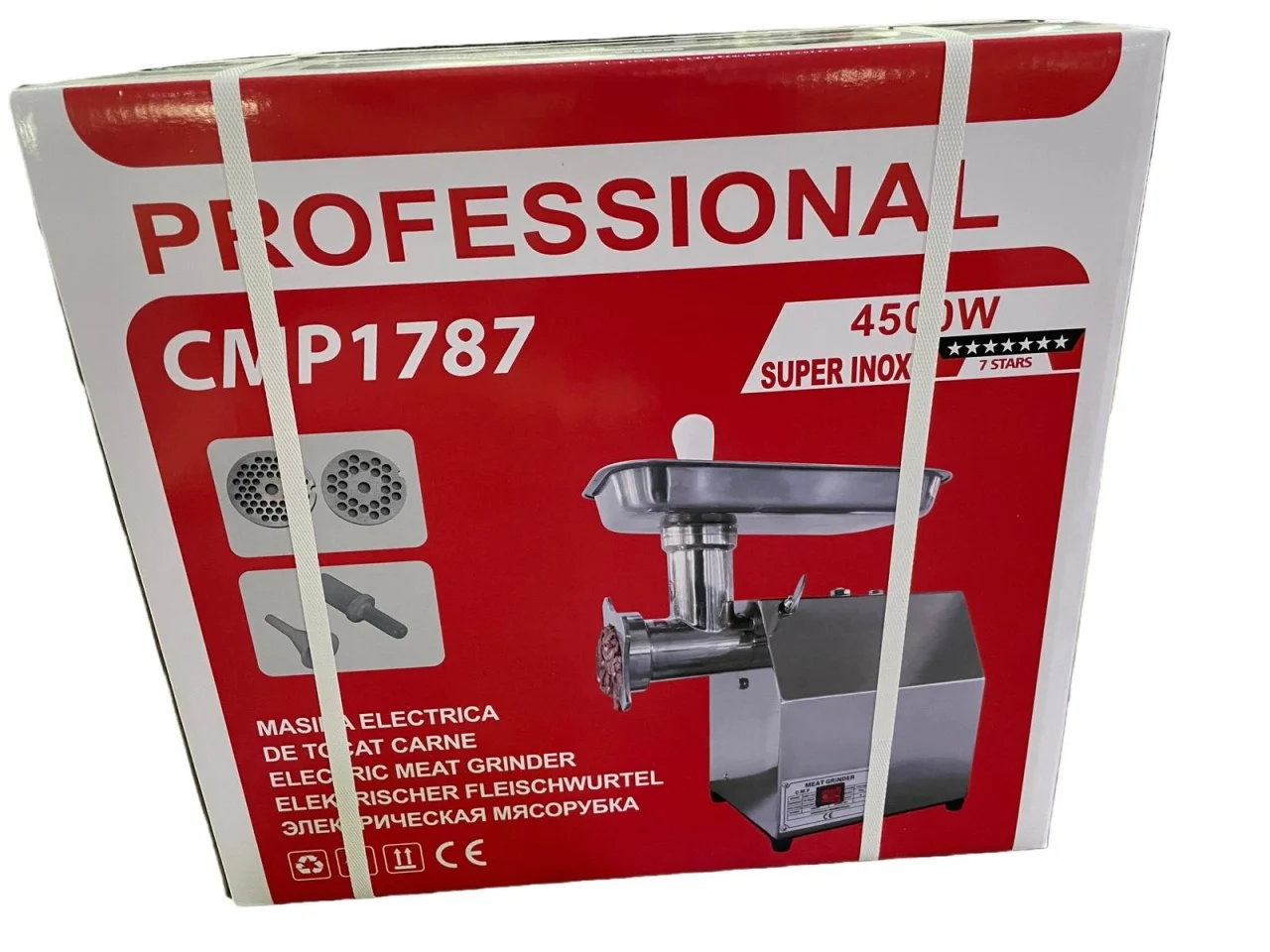 Masina de tocat carne MK22, PROFESIONALA, 4500w, MK22, constructie profesionala inox, 2 site, reverse, Campion CMP1787 [5]