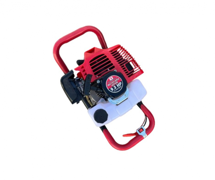 Motoburghiu 9.8 CP pe benzina pentru pamant cu burghiu 150mm inclus  Motoyama Japan Engine Power Rosu [3]