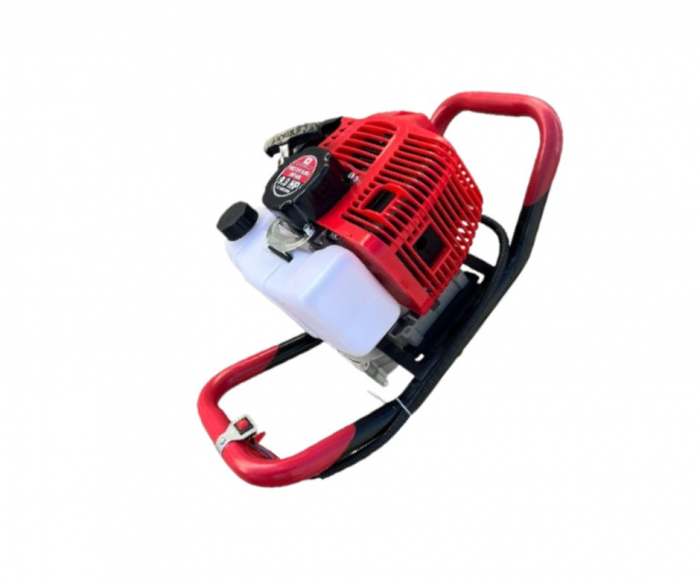 Motoburghiu 9.8 CP pe benzina pentru pamant cu burghiu 150mm inclus  Motoyama Japan Engine Power Rosu [2]