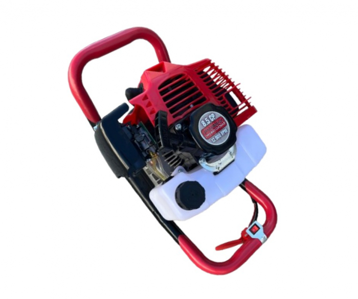 Motoburghiu UralMash 8.5 CP pe benzina pentru pamant cu burghiu 150mm inclus  Rosu [2]