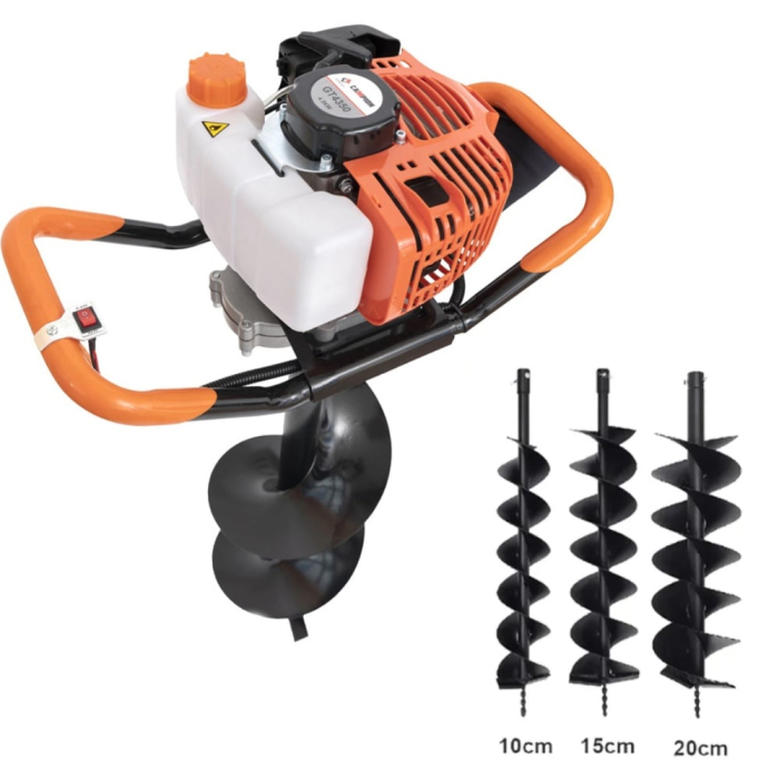 *PACHET* Motoburghiu foreza pamant 8.5CP, 52cc, 9200rpm Professional, 3 burghie incluse (100, 150, 200) GT4350 CAMPION [1]