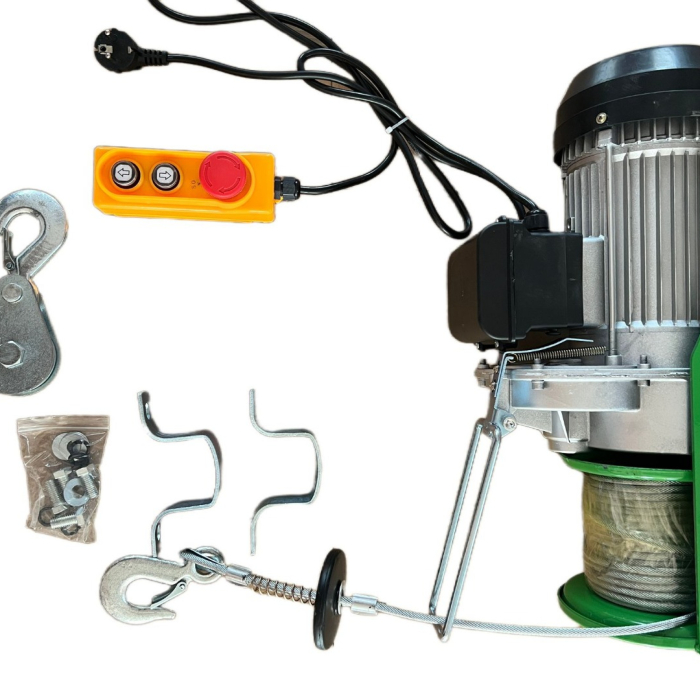 Macara electrica 1200kg, 1600w, 20m / 10m, troliu electric, electropalan CAMPION PROFESSIONAL [3]