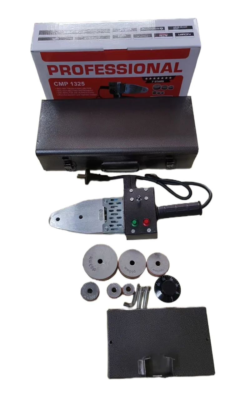 Trusa Plita PPR 1000w aparat sudura tevi, 6 bacuri, valiza metal, Profesional CAMPION CMP1325 [3]