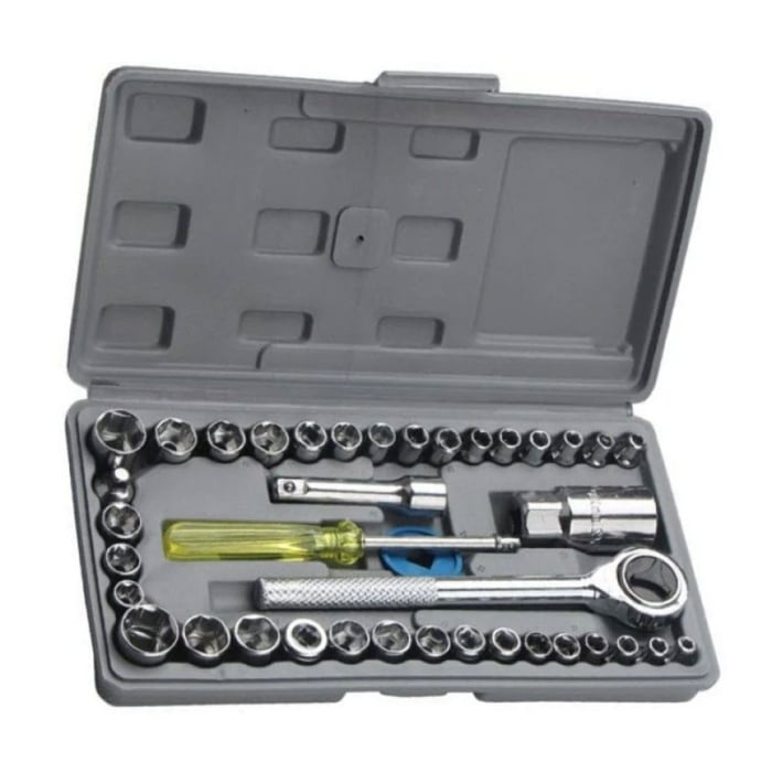 *SUPER Pachet* 8.5cp Drujba benzina + Trusa 40PCS tubulare + 2 lanturi  + x2 bujii + accesorii + manusi protectie + palnie, CAMPION Profesional [4]