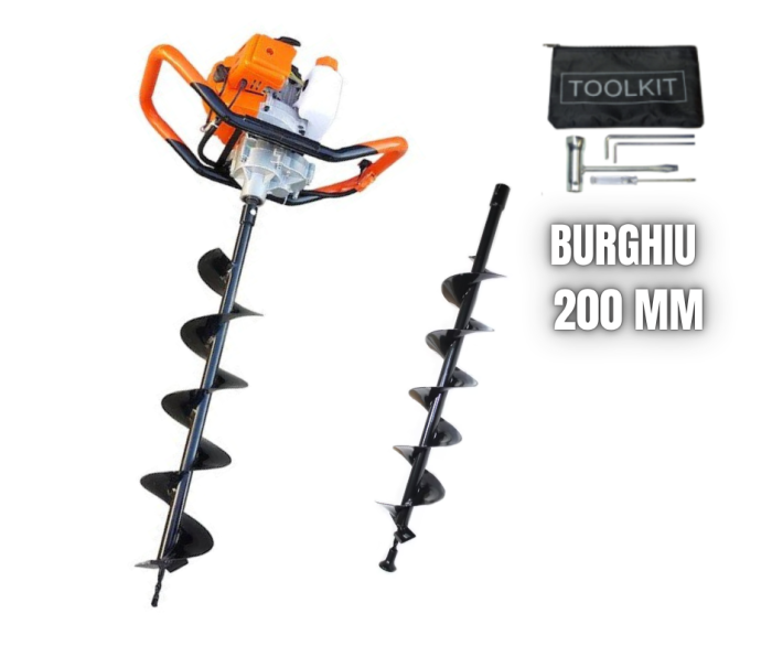 *SUPER PACHET* Motoburghiu + BURGHIU 200MM Craft-tec profesional pentru pamant Motofreza profesionala [1]