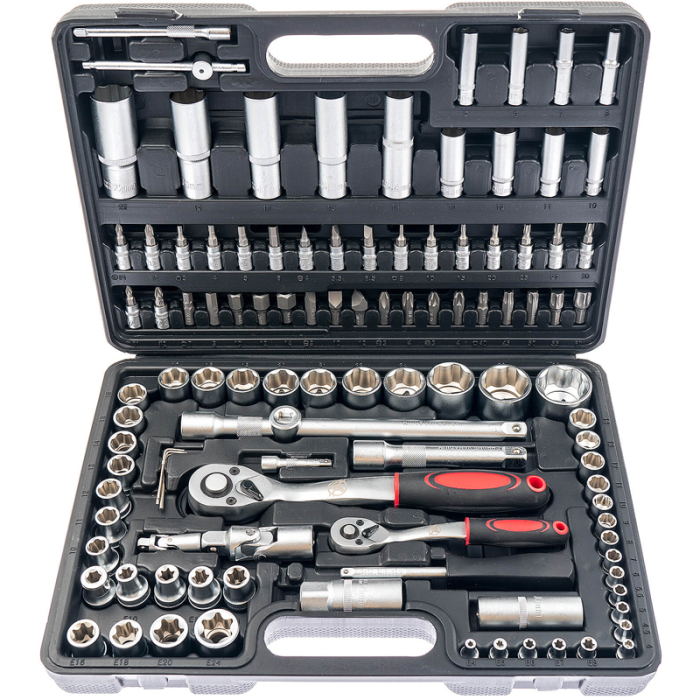 Trusa profesionala scule cu 108 piese tubulare cromate Chrome Vanadium [1]