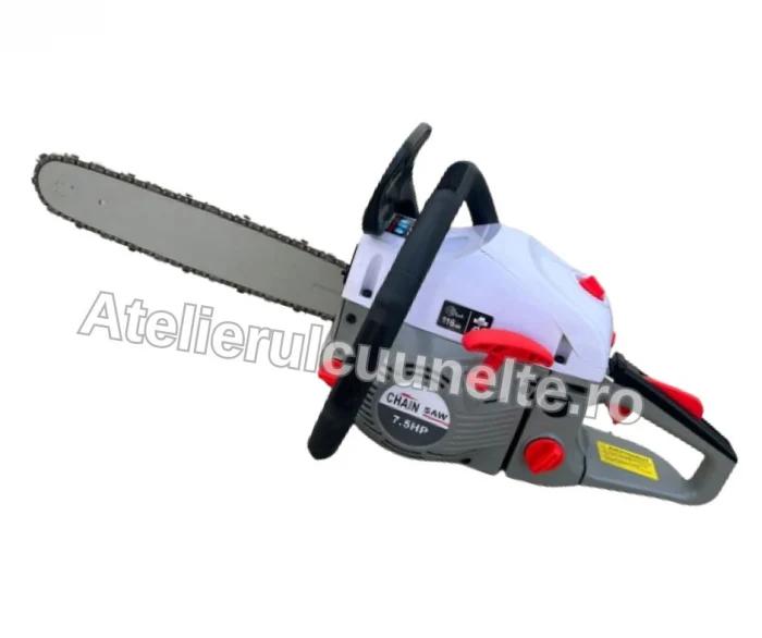 7.5 CP 2 LANTURI + ULEI LANT + ULEI AMESTEC Drujba pe Benzina Motofierastrau Campion , 52 CMC, LAMA 40CM [2]