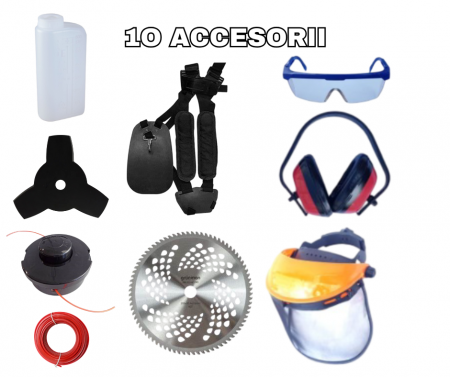 9.5 CP EDON 10 ACCESORII INCLUSE MOTOCOASA PE BENZINA  MOTOCOSITOARE PREMIUM [1]