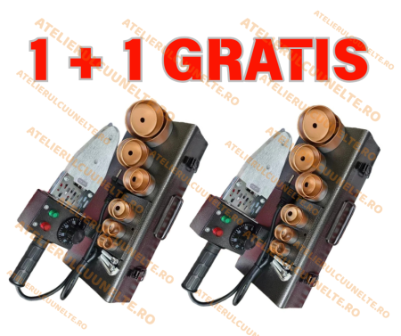 Plite PPR - *1+1 GRATIS* rusa Plita PPR 1000w aparat sudura tevi, 6 bacuri, valiza metal, Profesional CAMPION CMP1325