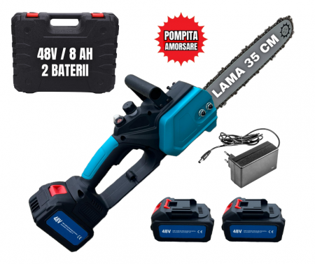 Toate Produsele - 48V 2400W 8AMPERI LAMA 35 CM Drujba cu 2 Acumulatori CAMPION PROFESIONAL , PREMIUM + VALIZA