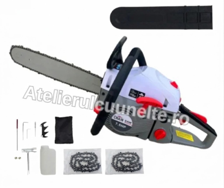 Toate Produsele - * 3 LANTURI INCLUSE * 8.5 CP Drujba pe Benzina Motofierastrau Campion CMP1312 , 52 CMC, LAMA 40 CM PROFFESIONAL + 3 lanturi incluse