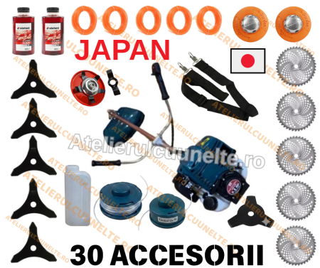 Motocoase si Masini Tuns Iarba - *30 ACCESORII CADOU* 9.8 CP MOTOYAMA JAPAN Motocoasa 4 TIMPI Motocositoare complet echipata PROFFESIONAL