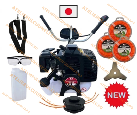 * MOTOCOASA + INVERTOR CADOU * 9.8CP MOTOYAMA JAPAN Motocoasa pe benzina , JAPAN Engine Power, 12.000 RPM + Invertor 515 A Cadou [2]