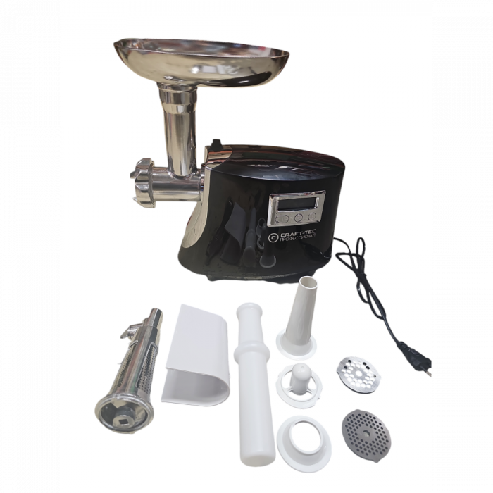 3800W Masina de tocat carne cu AFISAJ DIGITAL Craft-Tec, Accesorii de rosii, carnati, chiftele, 3 site, functia revers [0]