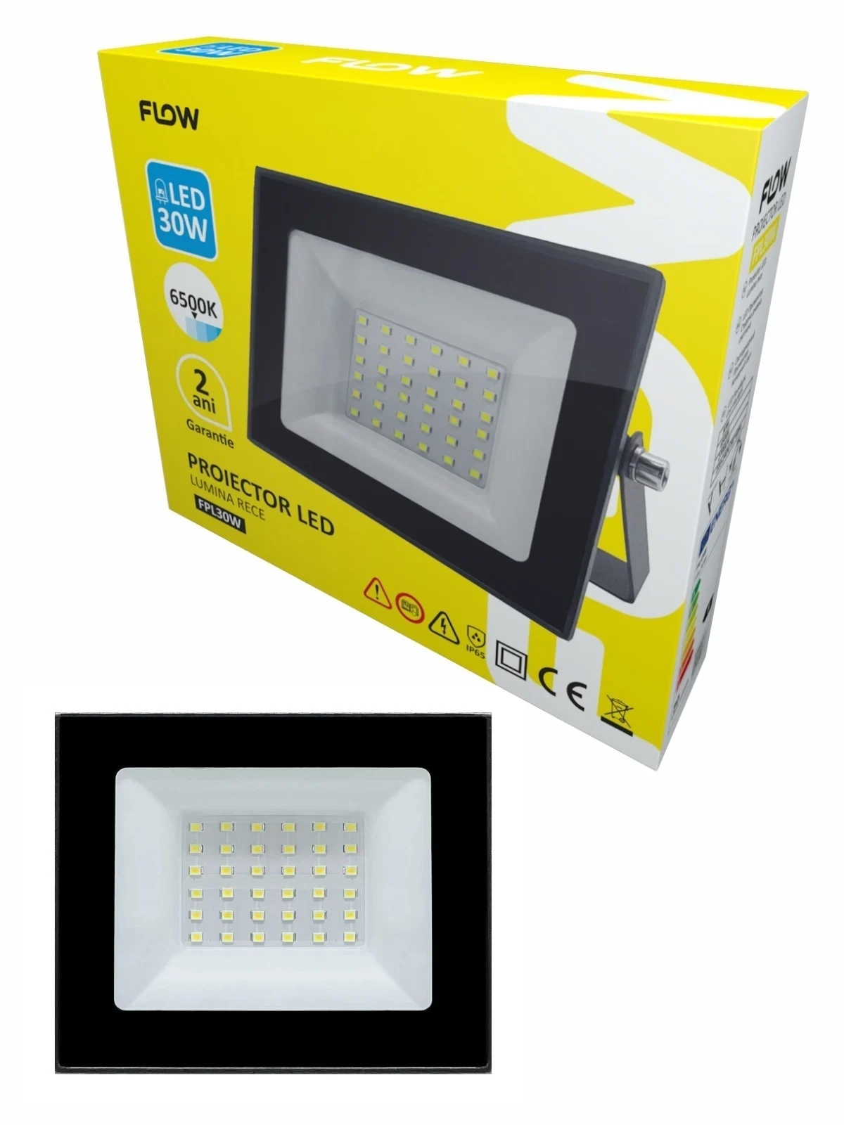 3x Proiector LED 30W 6500K Lumină Rece FLOW – FPL30W [1]
