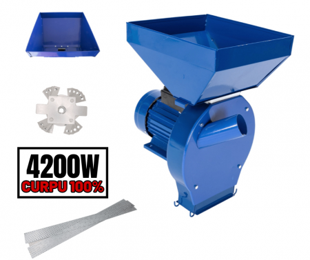 Toate Produsele - 4500W Moara CAMPION pentru furaje și cereale ,buton start stop, 4 SITE IN CUTIE